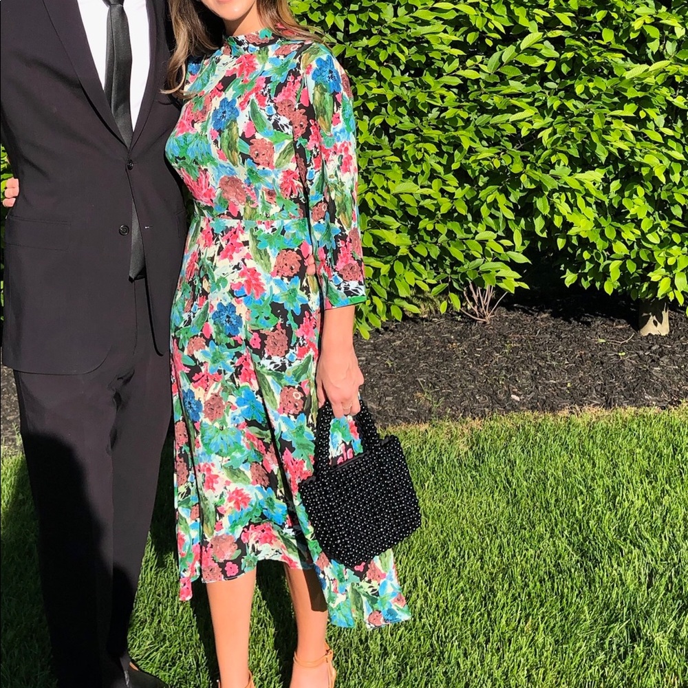 Zara floral midi dress